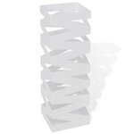 vidaXL Porte-parapluie carré à rangement Blanc Acier 48 5 cm