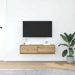 vidaXL Meuble TV chêne artisanal 100 x 31 x 25.5 cm Bois d'ingénierie