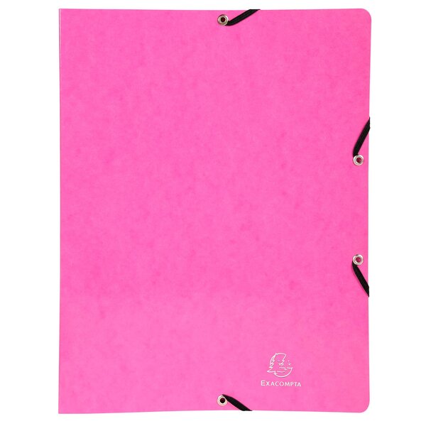 Classeur À Élastiques 2 Anneaux 15mm Iderama - A4 - Rose - X 20 - Exacompta