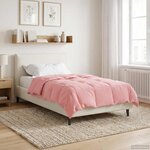 vidaXL Duvet d'hiver Matelassé Rose 135 x 220 cm Microfibre