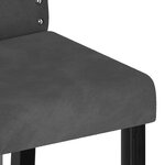 vidaXL Chaises à manger lot de 4 gris foncé velours