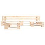 vidaXL Salon de jardin palette 4 Pièces avec coussins gris bois
