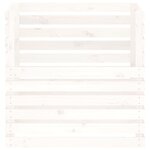 vidaXL Composteur Blanc 80x80x78 cm Bois massif de pin
