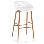 vidaXL Tabourets de bar lot de 4 blanc