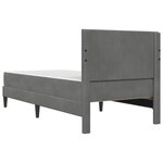 vidaXL Cadre de lit avec matelas Gris foncé 100 x 200 cm Velours