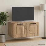 vidaXL Meuble TV mural 59 5 x 41 x 30 cm Chêne artisanal
