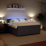 vidaXL Sommier à lattes de lit et matelas Gris foncé 200x200cm Velours