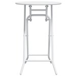 vidaXL Table de Jardin Blanc 50 x 50 x 72 cm Acier