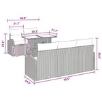 vidaXL Ensemble de canapé de jardin 6 Pièces Marron 100 x 55 x 73 cm