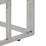 vidaXL Table console argenté acier inoxydable et bois massif d'acacia