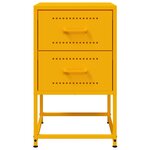 vidaXL Tables de chevet 2 Pièces jaune moutarde 36x39x60 5 cm acier
