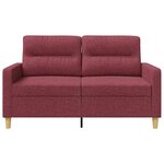 vidaXL Canapé à 2 places Rouge bordeaux 120 cm Tissu