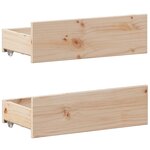 vidaXL Cadre de lit sans matelas avec tête de lit 140x190cm pin massif