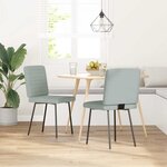 vidaXL Chaises à manger lot de 2 Gris clair Velours