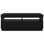 vidaXL Meuble TV Noir 100 x 35 x 40 cm Bois d'ingénierie