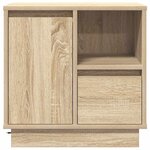 vidaXL Cabinet de chevet avec tiroir Chêne sonoma 50 x 34.5 x 50 cm.