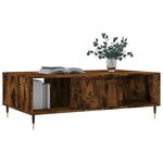 vidaXL Table basse chêne fumé 104x60x35 cm bois d'ingénierie