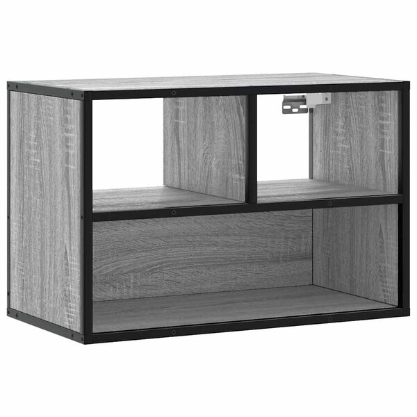 vidaXL Meuble TV sonoma gris 60x31x39 5 cm bois d'ingénierie et métal