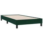 vidaXL Sommier à lattes de lit et matelas et LED vert foncé 90x210 cm velours