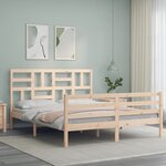 vidaXL Cadre de lit sans matelas bois massif