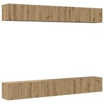 vidaXL Ensemble meuble TV 6 Pièces chêne artisanal 80 x 30 x 30 cm
