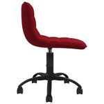 vidaXL Chaise pivotante de salle à manger Rouge bordeaux Velours