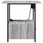 vidaXL Cabinet de chevet Sonoma gris 60 x 30 x 61 cm Bois d'ingénierie