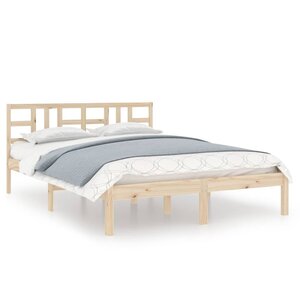 vidaXL Cadre de lit sans matelas 120x190 cm bois massif