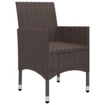 vidaXL Ensemble à manger de jardin 5 Pièces Marron