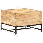 vidaXL Table basse 67x67x45 cm Bois de manguier massif