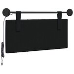 vidaXL Tête de lit suspendue Avec lumière LED Noir Velours