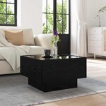 vidaXL Table basse Chêne noir 50 x 50 x 30 cm Bois d'ingénierie