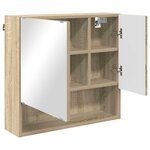 vidaXL Ensemble de mobilier de salle de bain 3 Pièces Chêne sonoma