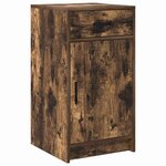 vidaXL Table de Toilette avec tiroir 3 Pièces Marron Bois d'ingénierie