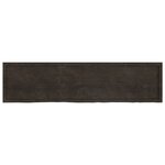 vidaXL Dessus de table marron foncé bois chêne massif traité