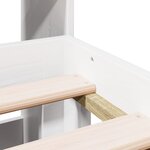 vidaXL Lit bibliothèque sans matelas blanc 180x200 cm bois pin massif