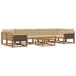 vidaXL Ensemble de canapés d'extérieur 8 Pièces Naturel et Beige