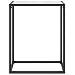 vidaXL Table console Blanc 60x35x75 cm Verre trempé