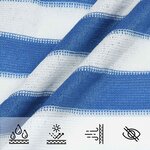 vidaXL Voile d'ombre Bleu et Blanc 3 x 4 m HDPE