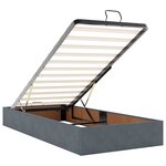 vidaXL Cadre de lit ottoman avec matelas gris foncé 100x200 cm velours