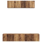 vidaXL Ensemble meuble TV 4 Pièces Bois Ancien Bois d'ingénierie