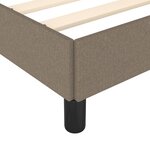 Vidaxl cadre de lit taupe 140x190 cm tissu
