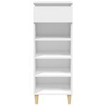vidaXL Armoire à chaussures Blanc 40x36x105 cm Bois d'ingénierie