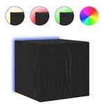 vidaXL Meuble TV mural Chêne noir 30 5 x 35 x 30 cm Bois d'ingénierie