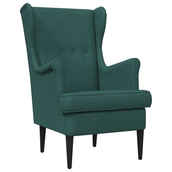 vidaXL Fauteuil Vert foncé Tissu