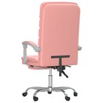 vidaXL Fauteuil de massage inclinable de bureau Rose Similicuir