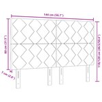 vidaXL Tête de lit Design en losanges Crème 140 cm Tissu
