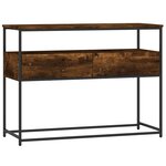 vidaXL Table console chêne fumé 100x40x75 cm bois d'ingénierie