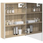 vidaXL Armoire Miroir de Salle de Bain Chêne Sonoma