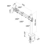 NewStar Support de bureau à mouvement complet d'écran 10"-30" réglable